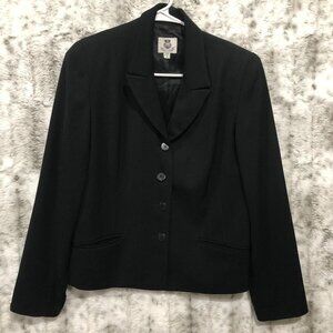 Renfrew Womens Four Button Down Blazer Jacket Black Size 6